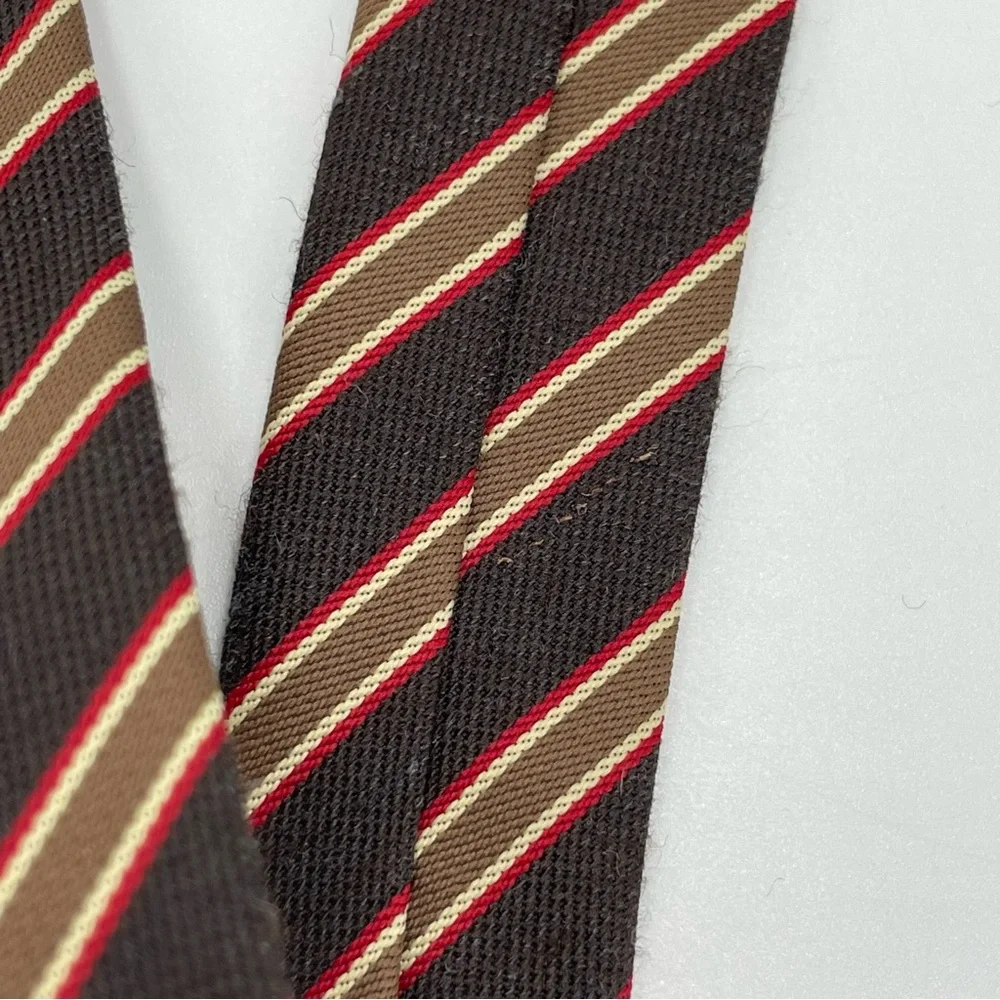 Vintage Nordstrom Tie Deadstock Boys 2.75” Width‎ Brown Stripes Children Kids